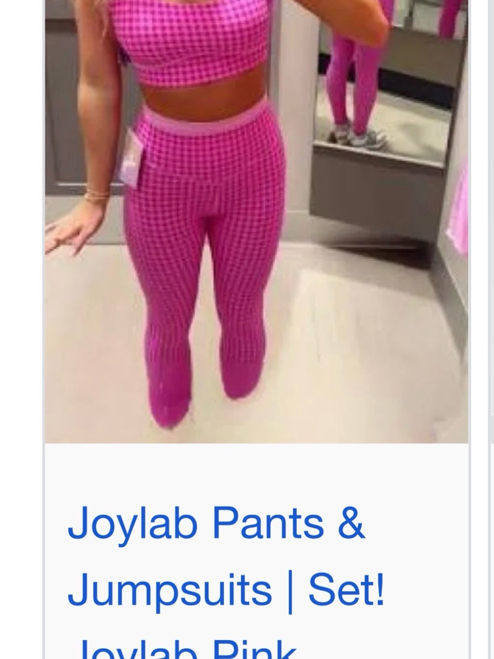 JoyLab Hot Pink Houndstooth Leggings